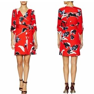 Yumi Kim Red Floral Long Sleeve Dress